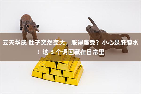 云天华成 肚子突然变大、胀得难受？小心是肝腹水！这 3 个诱因藏在日常里
